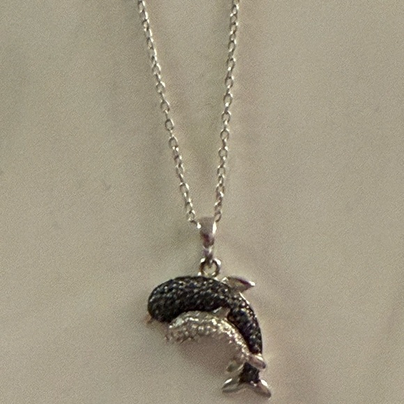 Jewelry - Elegant Silver Dolphin Pendant Necklace